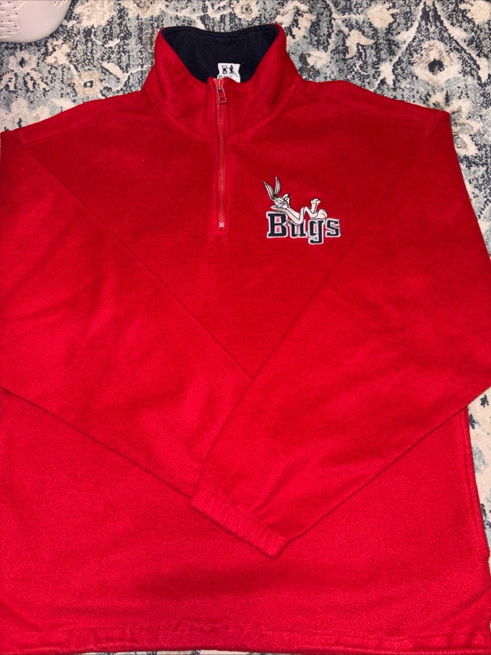 Warner Bros. Bugs Bunny Red Quarter-Zip Sweater